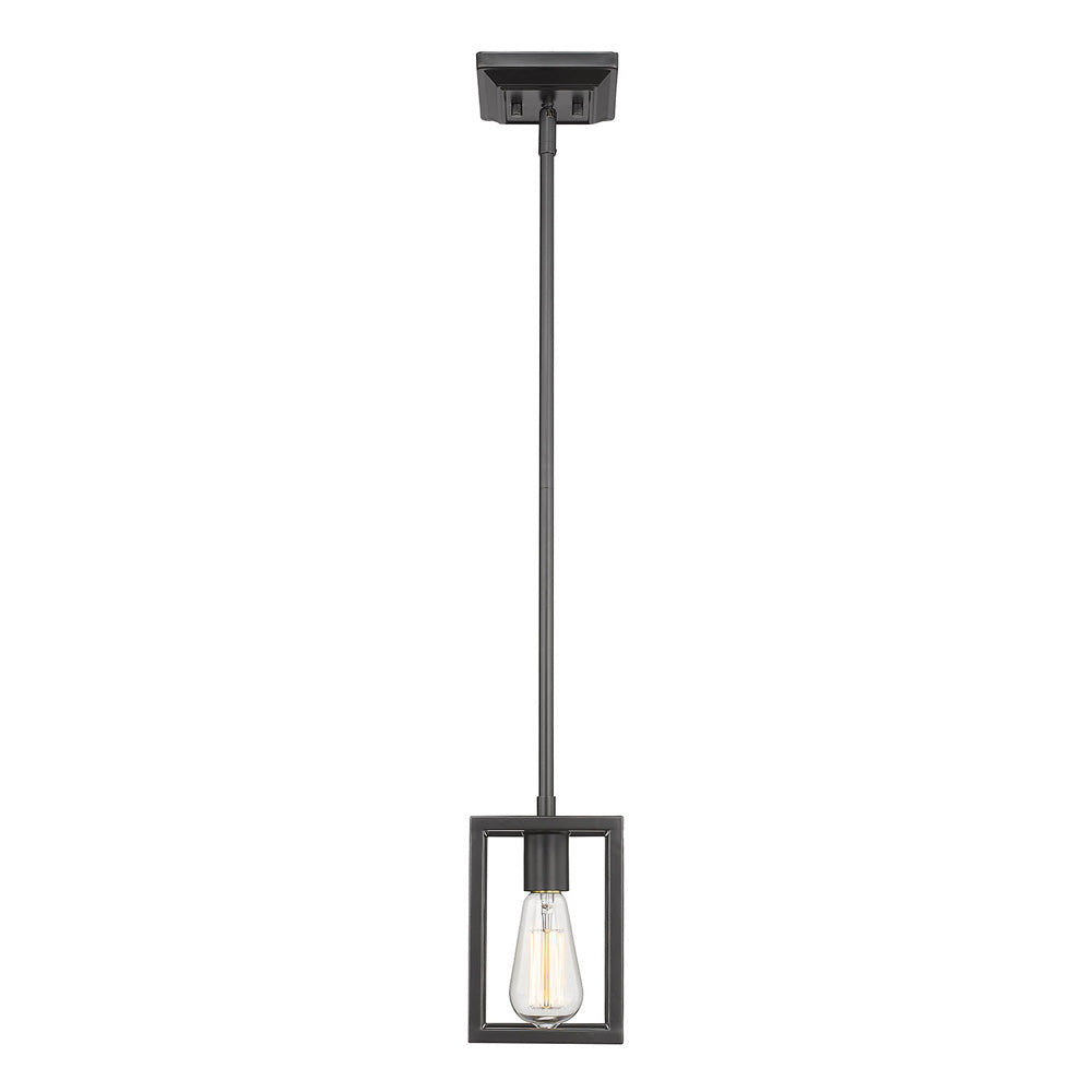 Wesson Mini Pendant - Matte Black - Golden Lighting