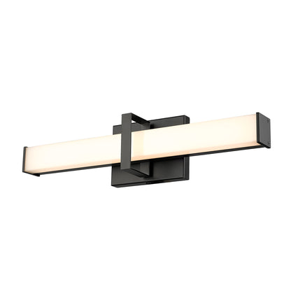 Elon 19" LED Bath Bar - Matte Black / Opal Glass - Golden Lighting