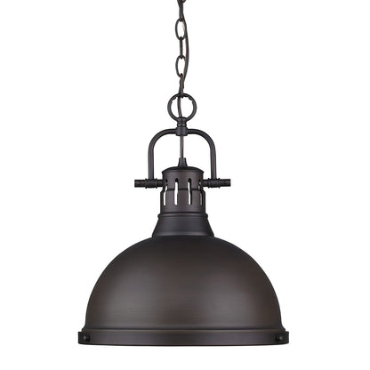 Duncan 1 Light Pendant with Chain -  - Golden Lighting