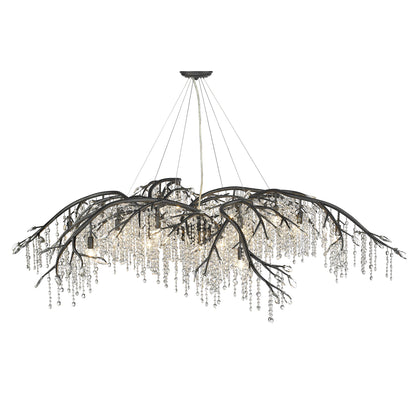 Autumn Twilight 24 Light Chandelier - Black Iron - Golden Lighting