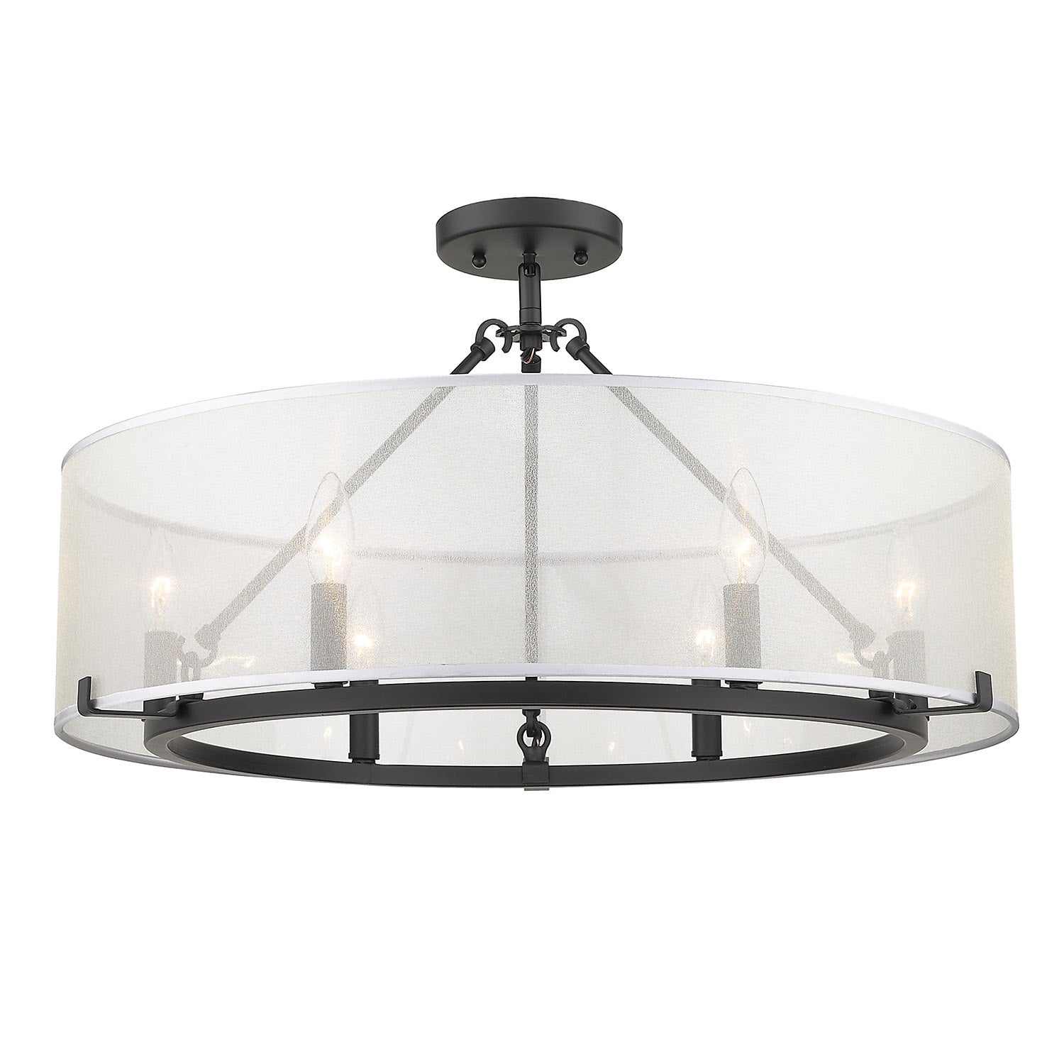 Alyssa 6 Light Chandelier - Includes Extension Rod Kit -  - Golden Lighting