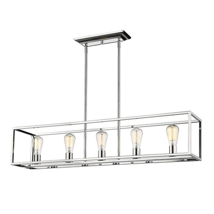 Wesson 5 Light Linear Pendant -  - Golden Lighting