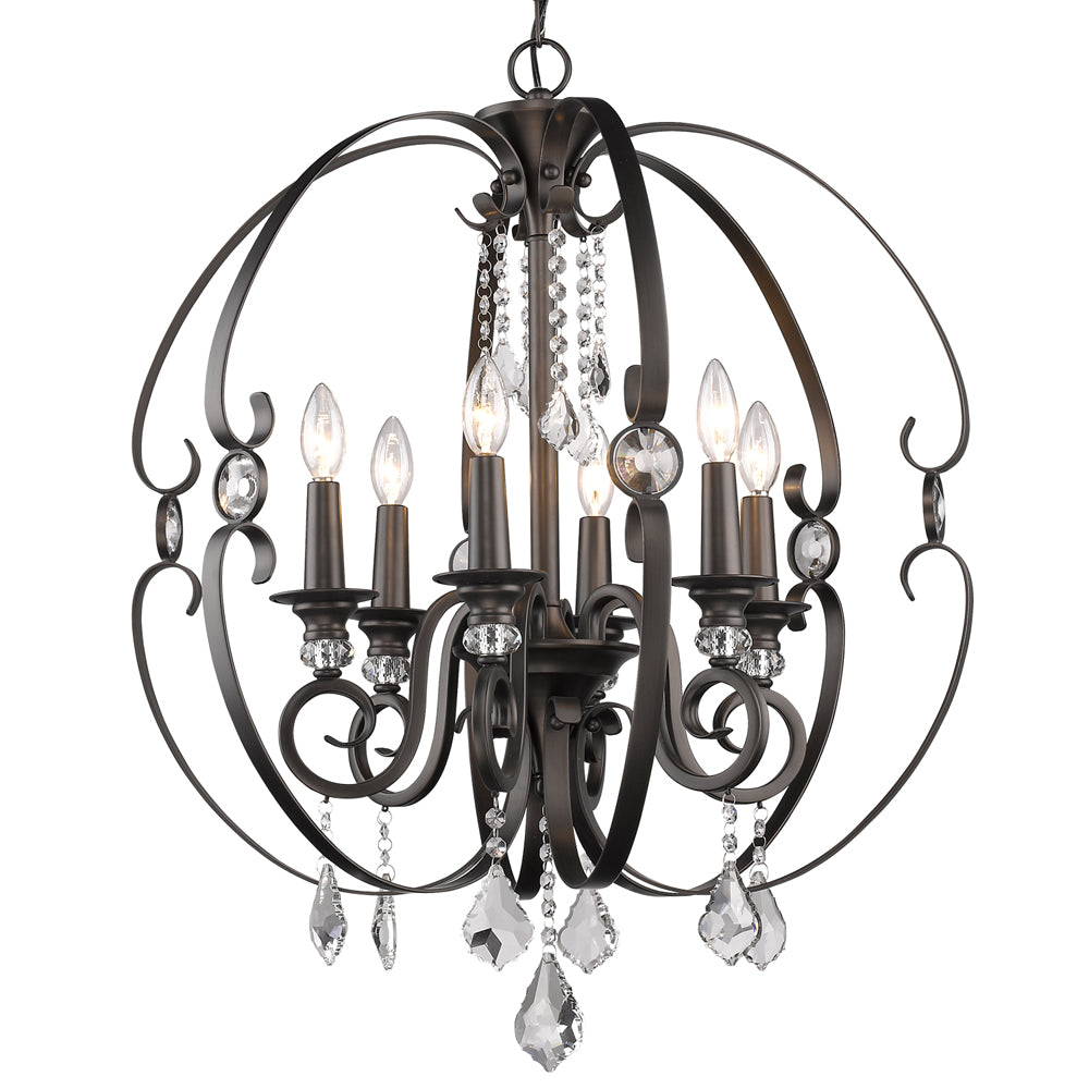 Ella 6 Light Chandelier -  - Golden Lighting