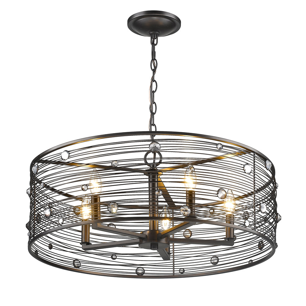 Bijoux 5 Light Chandelier -  - Golden Lighting