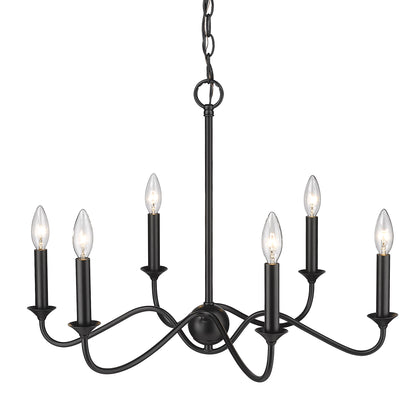 Tierney 6 Light Chandelier -  - Golden Lighting