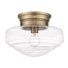 Ingalls Semi-Flush - Modern Brass / Clear Glass - Golden Lighting