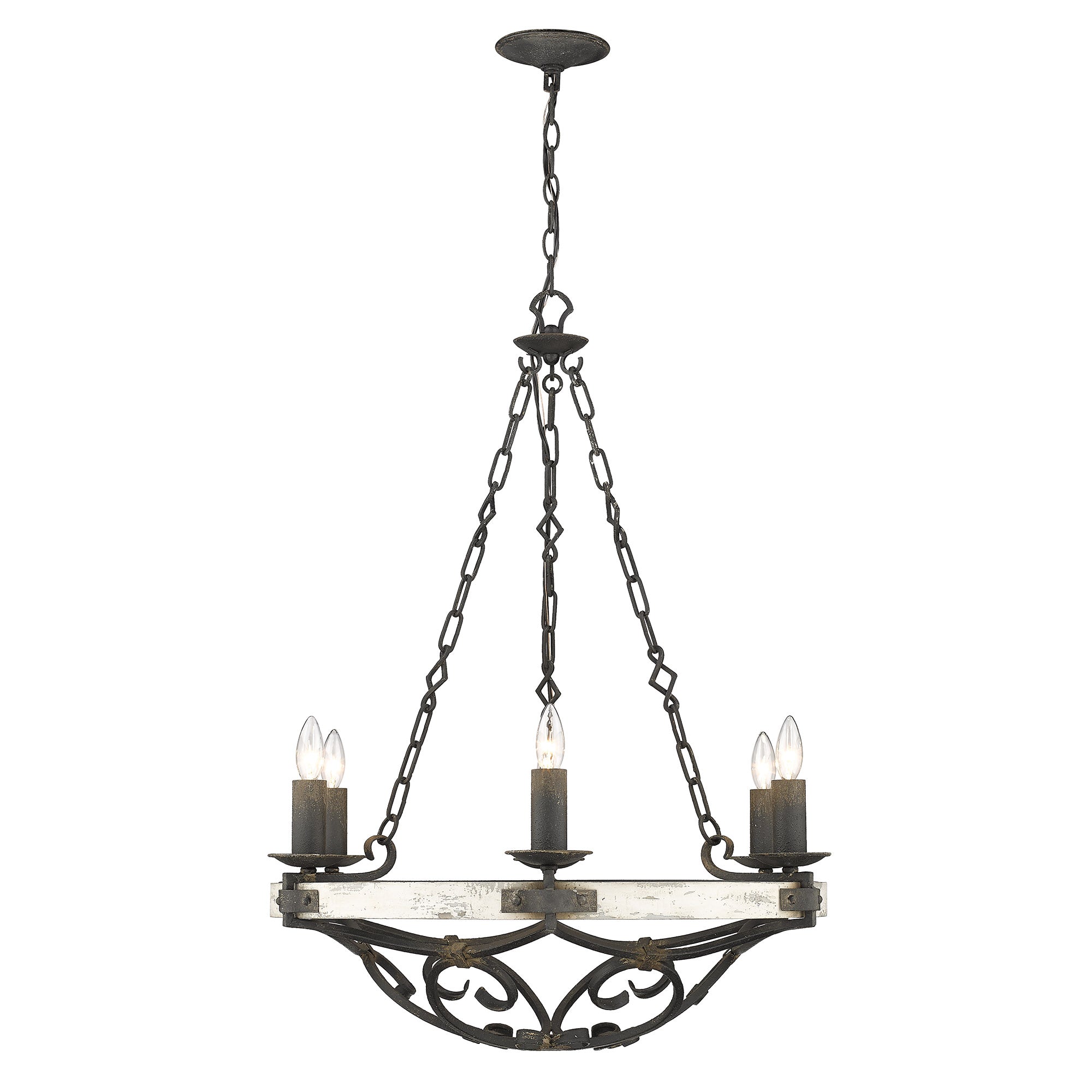 Madera 6 Light Chandelier -  - Golden Lighting