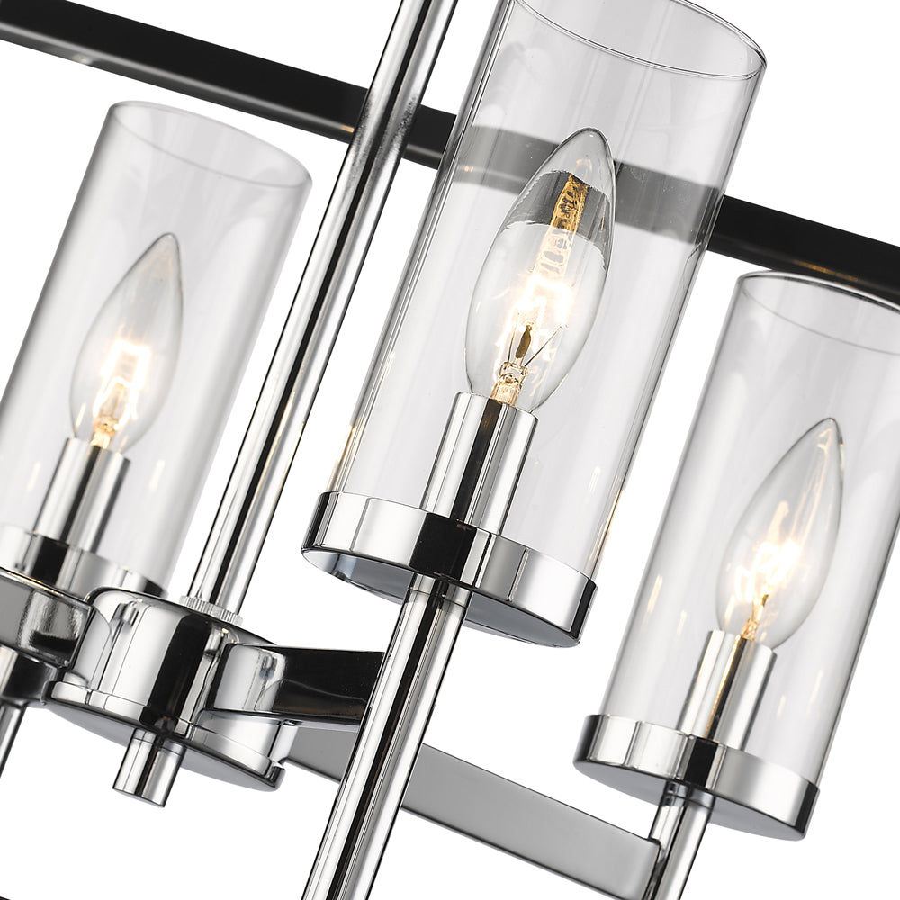 Smyth 4 Light Chandelier (Chrome & Clear Glass) -  - Golden Lighting