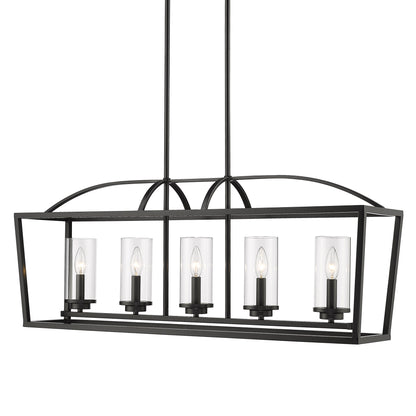 Mercer 5 Light Linear Pendant -  - Golden Lighting