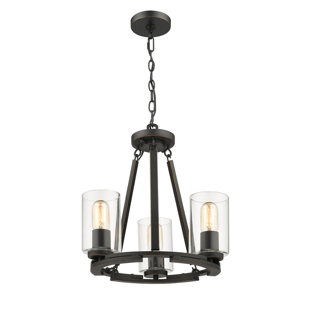 Monroe 3 Light Chandelier (Convertible) -  - Golden Lighting