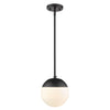 Dixon Small Pendant with Rod - Opal Glass - Golden Lighting