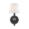 Waverly 1 Light Wall Sconce - Rubbed Bronze / Classic White Shade - Golden Lighting