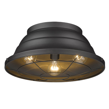 Bartlett Flush Mount - Outdoor - Natural Black - Golden Lighting