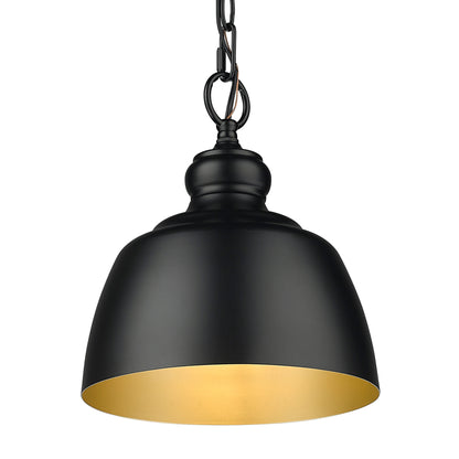 Holmes Mini Pendant - Matte Black - Golden Lighting