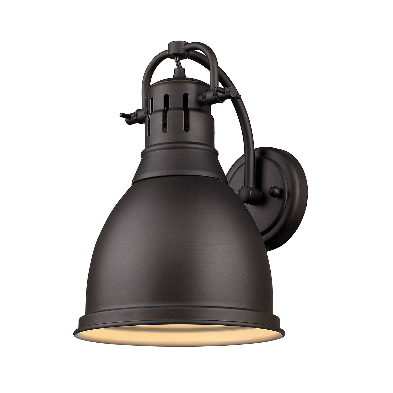 Duncan 1 Light Wall Sconce - Rubbed Bronze / Rubbed Bronze Shade - Golden Lighting