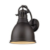 Duncan 1 Light Wall Sconce - Rubbed Bronze / Rubbed Bronze Shade - Golden Lighting