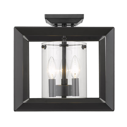 Smyth 12" Semi-Flush (Low Profile) -  - Golden Lighting