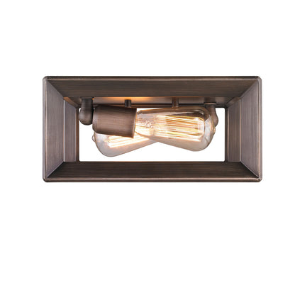 Smyth Flush Mount - Gunmetal Bronze - Golden Lighting