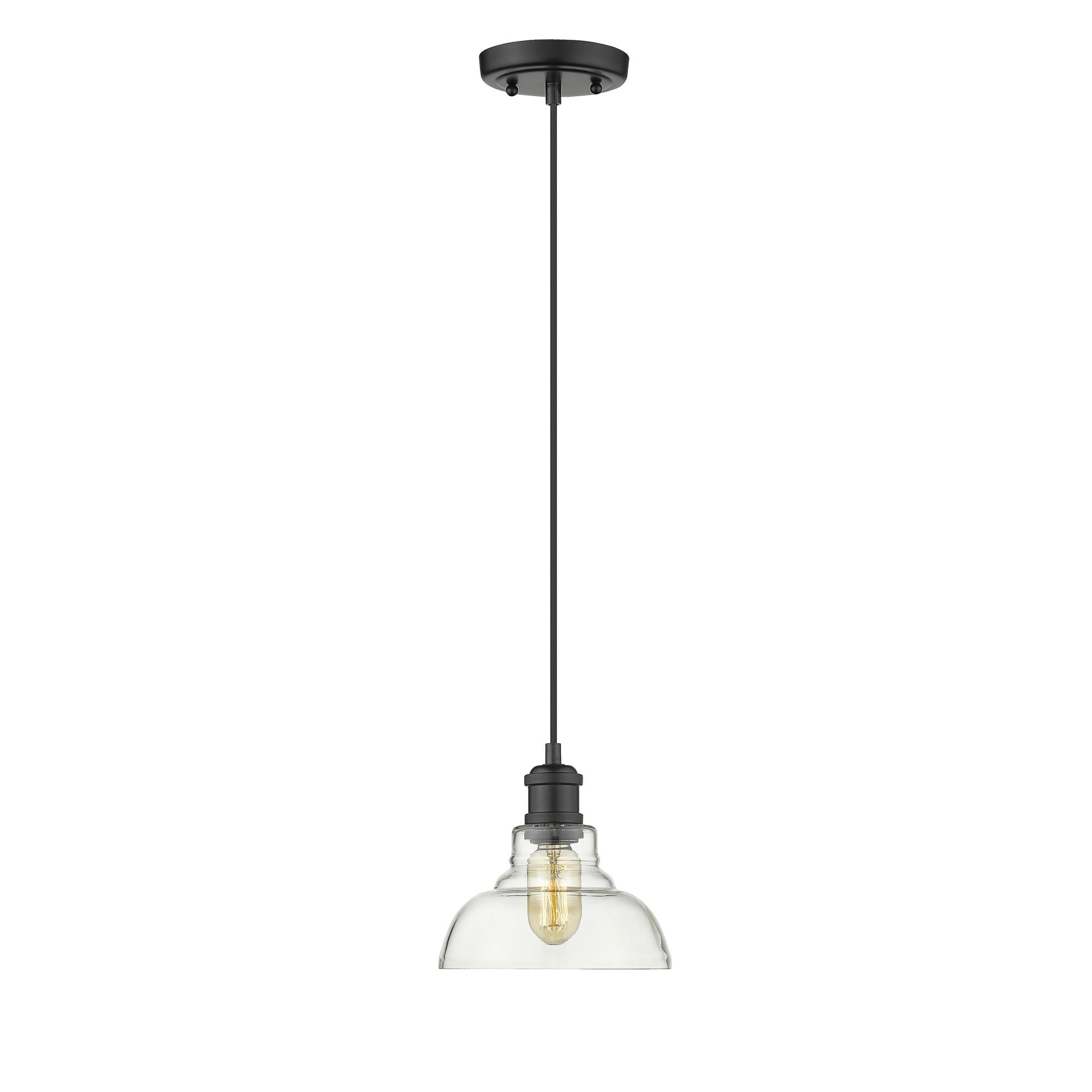 Carver Small Pendant - Clear Glass - Golden Lighting