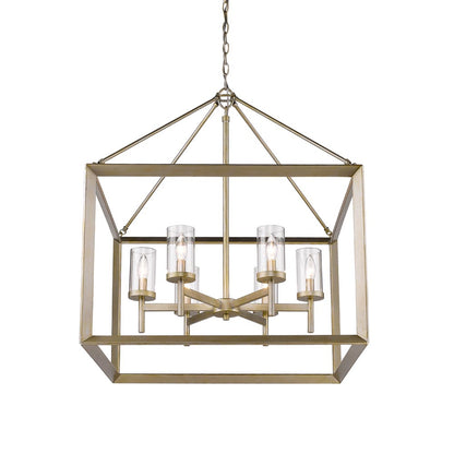 Smyth 6 Light Chandelier - White Gold - Golden Lighting