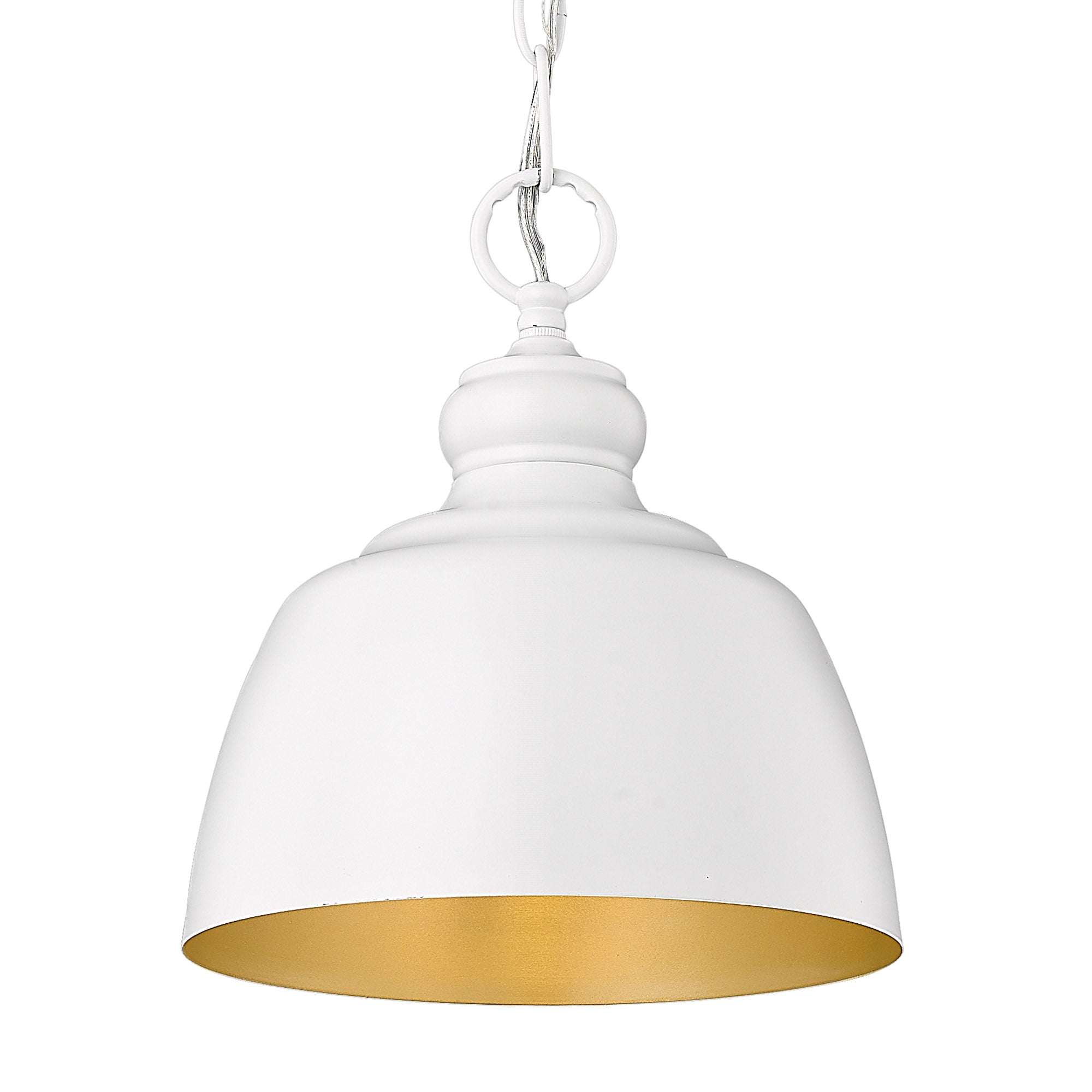 Holmes Mini Pendant - Matte White - Golden Lighting