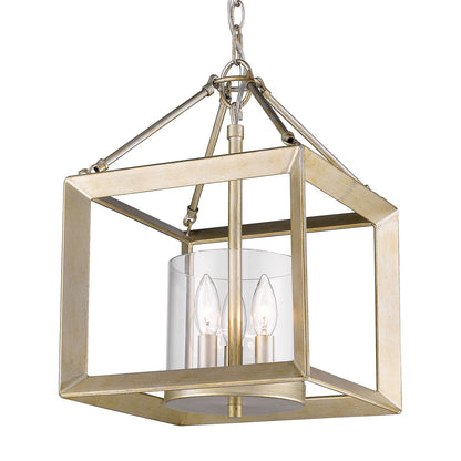 Smyth Mini Chandelier - White Gold - Golden Lighting