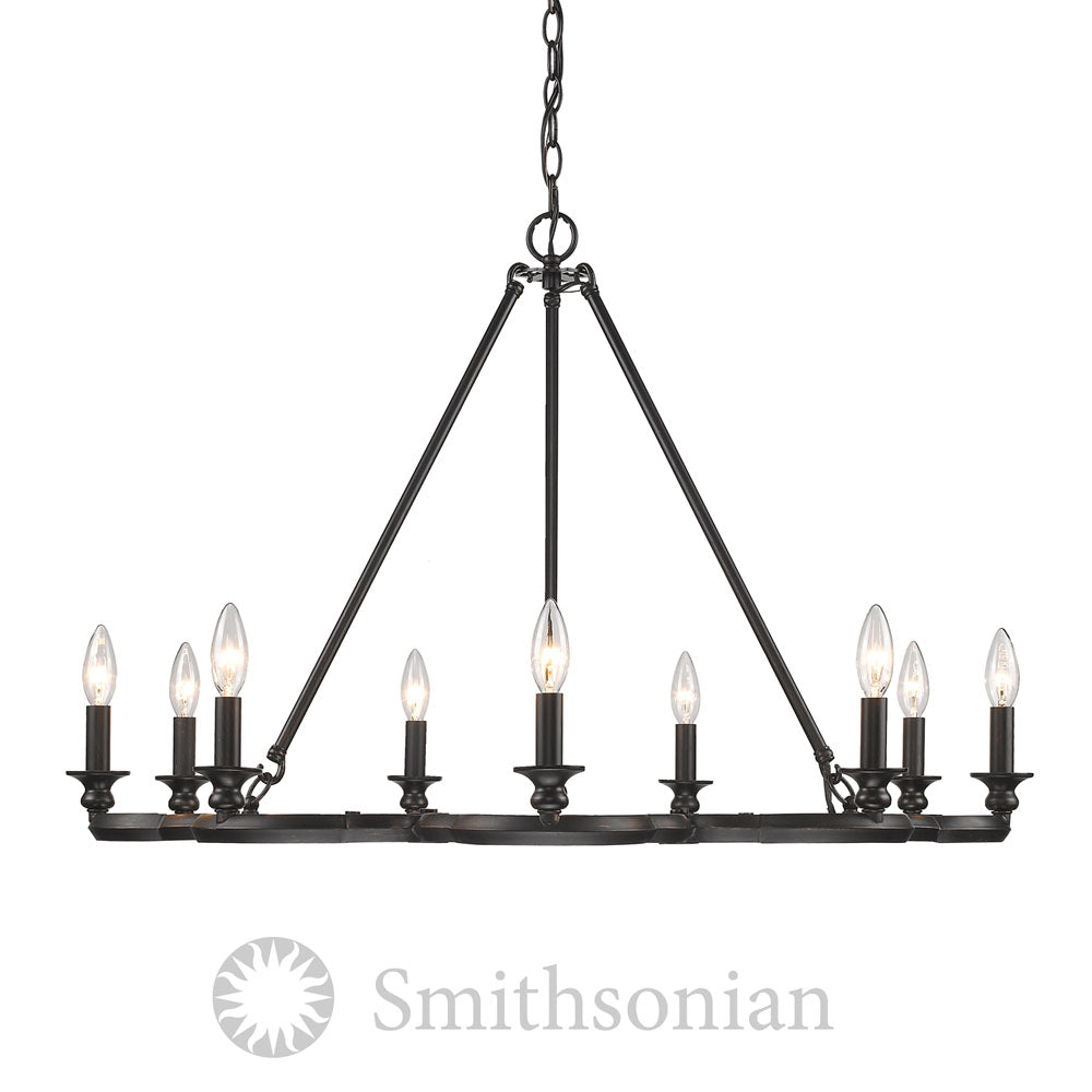 Saxon 9 Light Chandelier -  - Golden Lighting