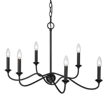 Tierney Linear Pendant - Matte Black - Golden Lighting