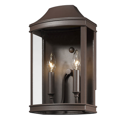 Cohen Medium Wall Sconce - Outdoor - Textured Bronze / Textured Bronze - Golden Lighting