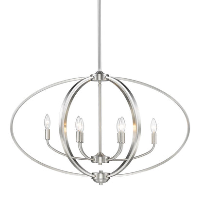 Colson Linear Pendant - Pewter / No Shade - Golden Lighting