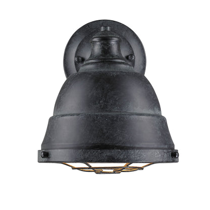 Bartlett 1 Light Wall Sconce - Black Patina - Golden Lighting